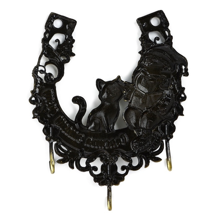 Ключница настенная «Счастья этому дому», домовой, 10.4 х 11.5 см Ключница настенная «Счастья этому дому», домовой, 10.4 х 11.5 см