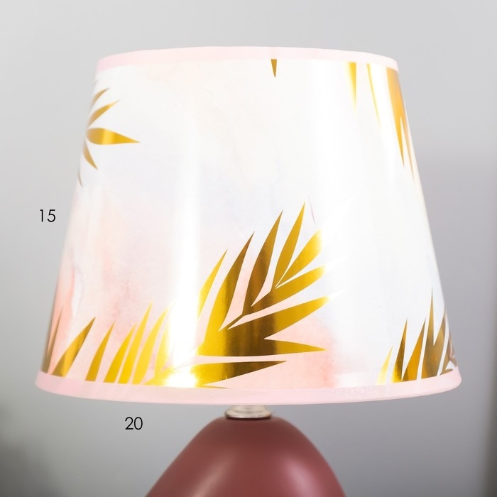 Настольная лампа Настольная лампа "Сигалия" E14 15Вт бордовый 15х15х28 см RISALUX