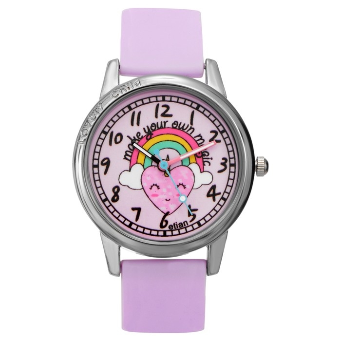 Часы наручные детские Часы наручные детские "Радуга", ремешок силикон l-21 см