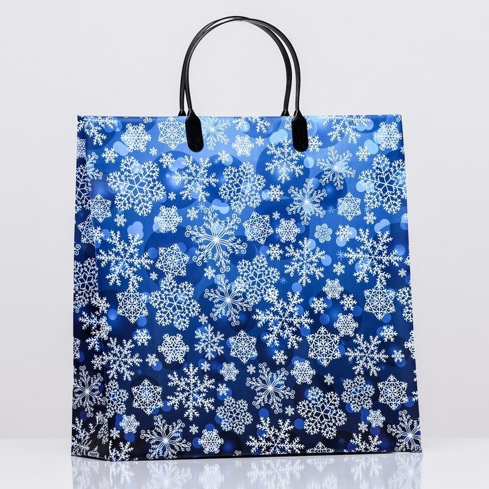 Новый год. Пакет Новый год. Пакет "Снежинки", мягкий пластик, 30х30 100 мкм.