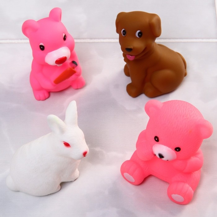 Набор резиновых игрушек для ванны «На острове», с пищалкой, 8 шт, Крошка Я Набор резиновых игрушек для ванны «На острове», с пищалкой, 8 шт, Крошка Я