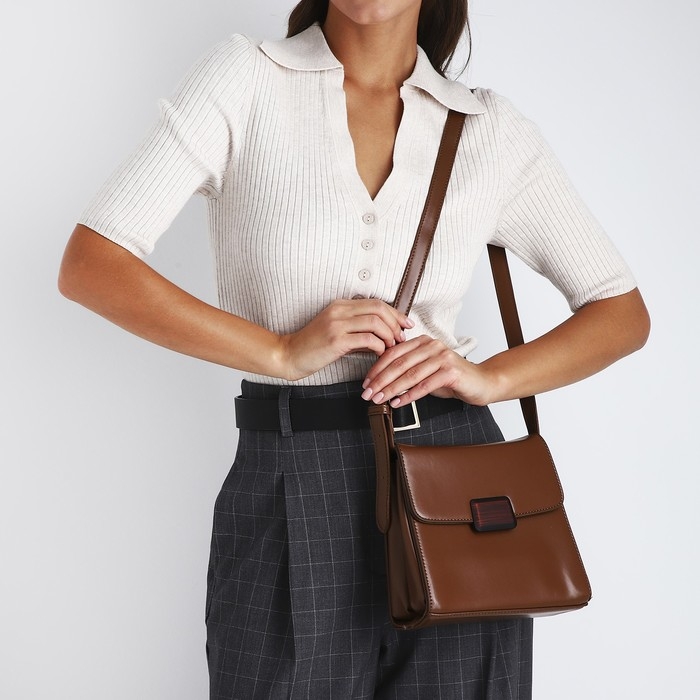 Сумка-мессенджер на магните, цвет коричневый Сумка-мессенджер на магните, цвет коричневый