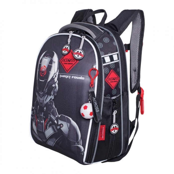 Рюкзак каркасный 35 х 26 х 14 см, Across 490, наполнение: мешок, серый 23-490-5 Рюкзак каркасный 35 х 26 х 14 см, Across 490, наполнение: мешок, серый 23-490-5