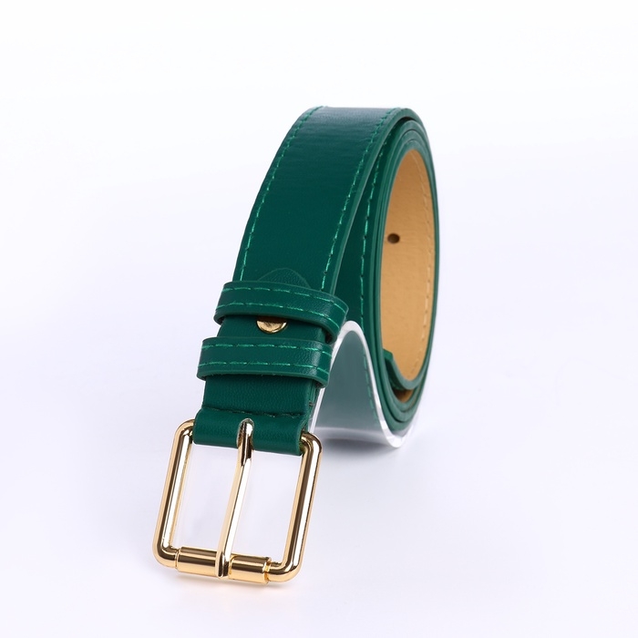 Ремень женский, ширина 3 см, пряжка металл, цвет зелёный Ремень женский, ширина 3 см, пряжка металл, цвет зелёный