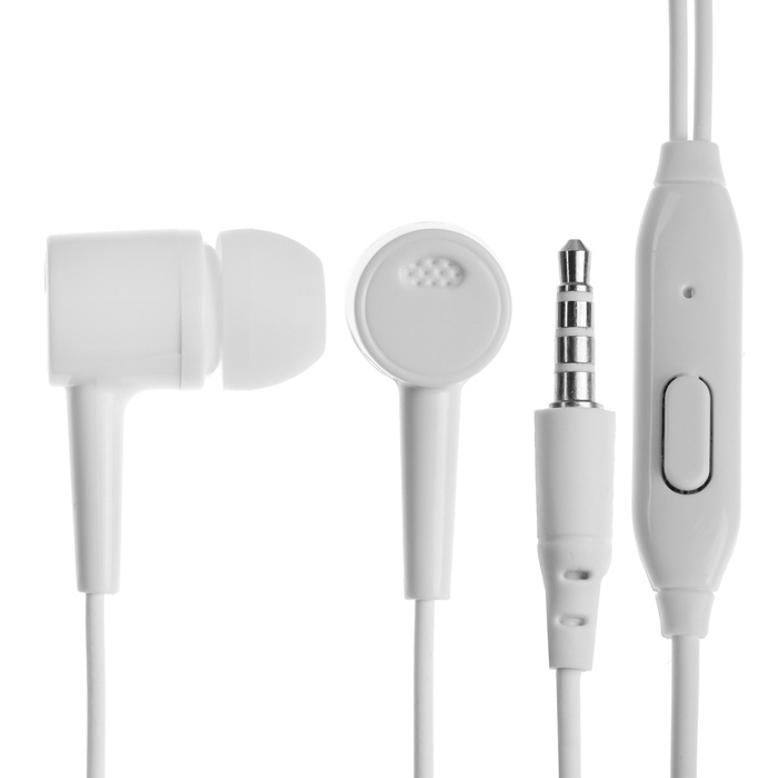 Наушники D21, проводные, вакуумные, микрофон, 1 м, Jack 3.5 мм, белые Наушники D21, проводные, вакуумные, микрофон, 1 м, Jack 3.5 мм, белые
