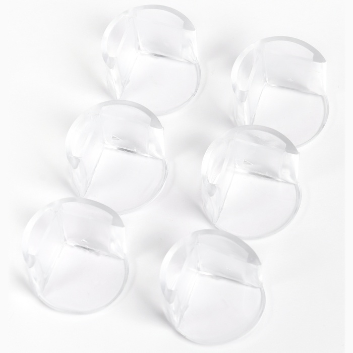 Защитные накладки на углы, круглые, набор 6 шт., силикон, Крошка Я Защитные накладки на углы, круглые, набор 6 шт., силикон, Крошка Я