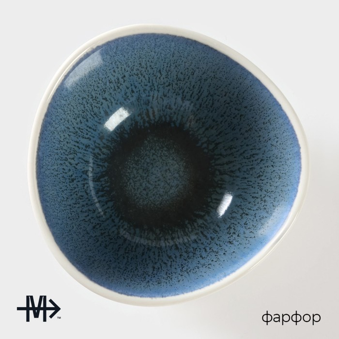 Салатник фарфоровый Magistro Ocean, 300 мл, d=12 см, цвет синий