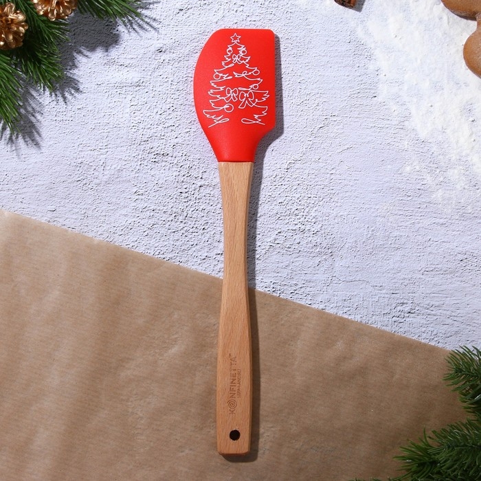 Новый год. Лопатка силиконовая «Елочка», 26 х 5 см Новый год. Лопатка силиконовая «Елочка», 26 х 5 см