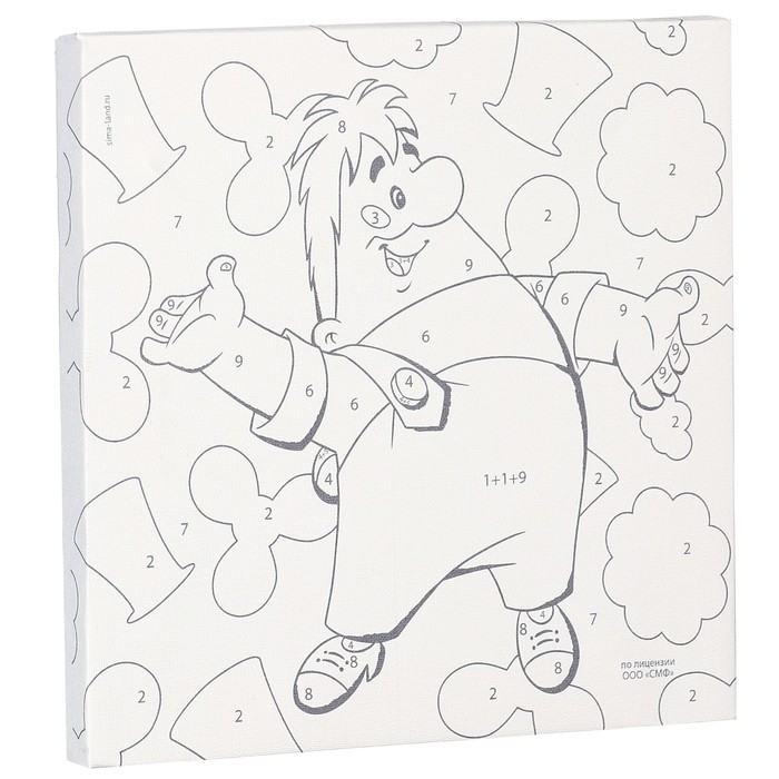 Картина по номерам для детей, 17х17 см, Малыш и Карлсон Картина по номерам для детей, 17х17 см, Малыш и Карлсон