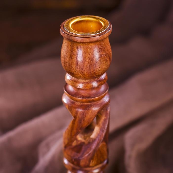 Подсвечник Подсвечник "Красота" дерево 7х7х20,5 см