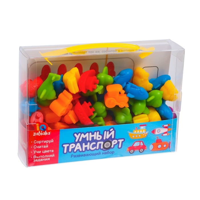 Развивающий набор «Умный транспорт», сортер, задания на карточках, маркер Развивающий набор «Умный транспорт», сортер, задания на карточках, маркер