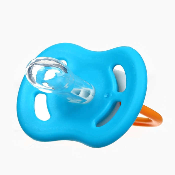 Набор: Соска - пустышка с держателем «Пингвин», анатомическая +6 мес, цвет голубой Набор: Соска - пустышка с держателем «Пингвин», анатомическая +6 мес, цвет голубой