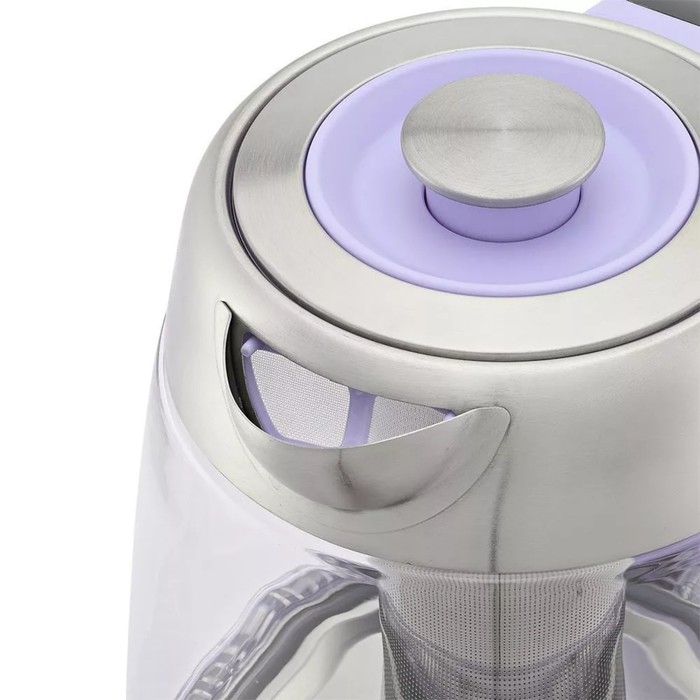 Чайник электрический Kitfort KT-6624, стекло, 1.7 л, 2200 Вт, фиолетовый Чайник электрический Kitfort KT-6624, стекло, 1.7 л, 2200 Вт, фиолетовый