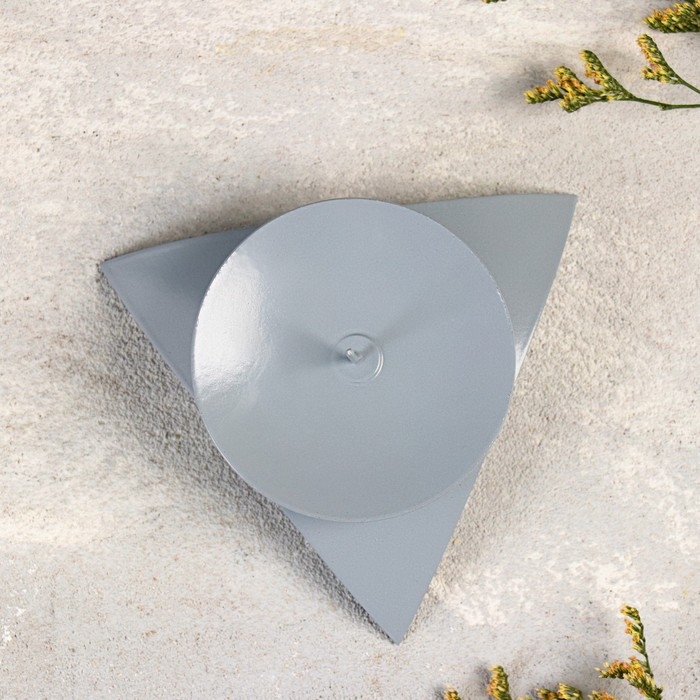 Подсвечник Подсвечник "Звездочка" металл на 1 свечу, 9х3,5 см, серый