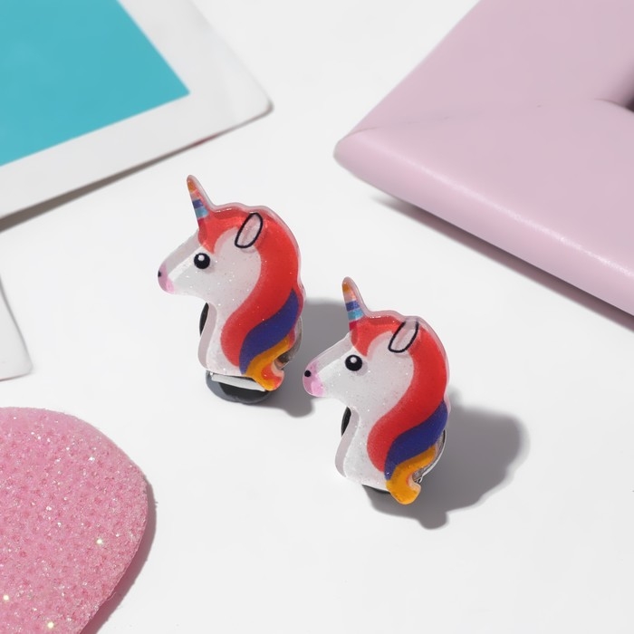Клипсы детские «Выбражулька» единороги, цветные Клипсы детские «Выбражулька» единороги, цветные