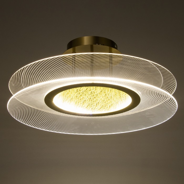 Люстра Люстра "Синтия" LED 48Вт 3000-6000К золото 50х50х20см