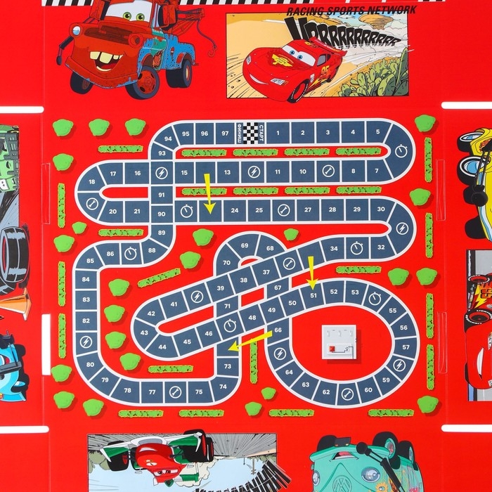 Подарочная коробка, складная, 28х21х9 см, Тачки Подарочная коробка, складная, 28х21х9 см, Тачки