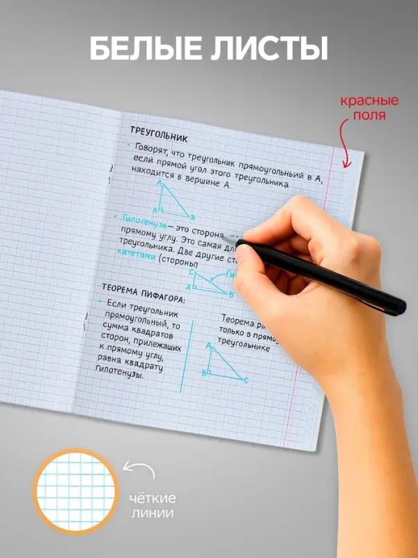 Набор тетрадей, 96 листов в клетку, Calligrata &laquo;Смайлики&raquo;, 4 штуки