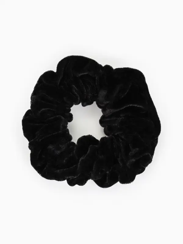 Резинка для волос «Орбита», дэемма бархат, 10 см, чёрная