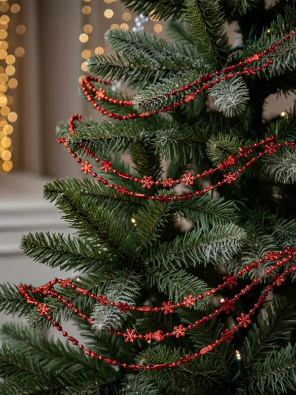 Бусы на ёлку &laquo;Снежинки&raquo;, длина 2.7 м, d=2.3 см, МИКС