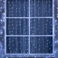 Гирлянда &laquo;Занавес&raquo; 2&times;6 м, IP44, УМС, белая нить, 1440 LED, свечение белое, 220 В