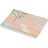 Бизнес-тетрадь 120л,клетка,А4 Flora 2,пласт.обл,серебр.спир,3раздел,линейка