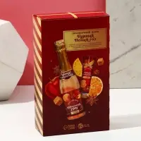 Подарочный набор новогодний ЧИСТОЕ СЧАСТЬЕ «Пряный праздник»: гель для душа шампанское 250 мл и крем для рук 30 мл