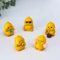 Сувенир полистоун "Весёлые цыплята" набор 5 шт 2,8х3х4 см