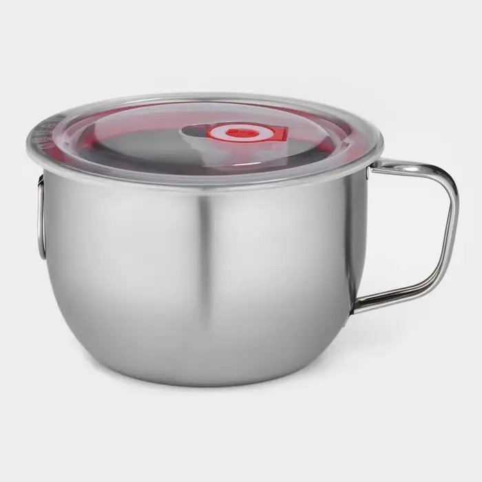 Кружка из нержавеющей стали с вакуумной крышкой, 1.3 л, d=15 см