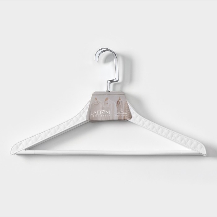 Плечики - вешалки для одежды LaDо́m Eliot, 44×24 см, 3 шт, широкие плечики, цвет белый Плечики - вешалки для одежды LaDо́m Eliot, 44×24 см, 3 шт, широкие плечики, цвет белый