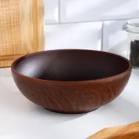 Салатник &laquo;Гладь&raquo;, 800 мл, 17.5&times;5.5 см, красная глина