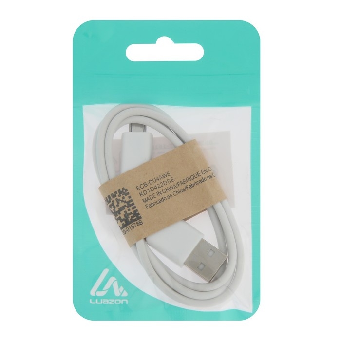 Кабель Luazon, microUSB - USB, 1 А, 1 м, белый Кабель Luazon, microUSB - USB, 1 А, 1 м, белый