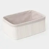 Корзины для хранения Nature whitel, прямоугольные, 3 шт.: от 22&times;12&times;8 см до 30&times;20&times;12 см, белые