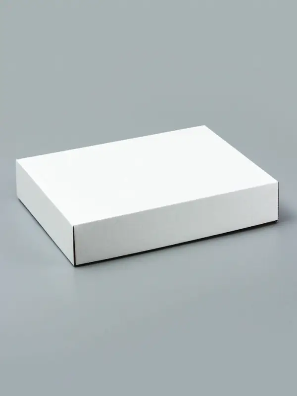 Коробка сборная, без печати, крышка - дно &laquo;белая&raquo; без окна 30.5&times;24&times;6.1 см