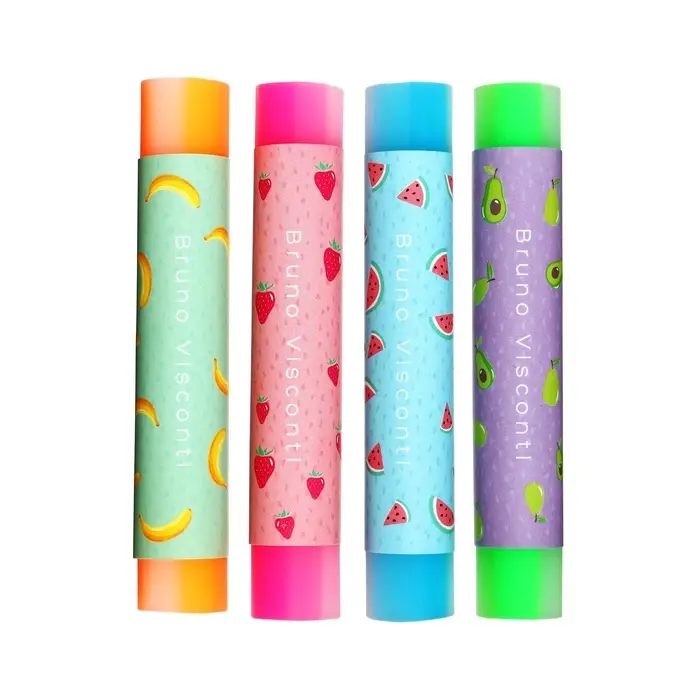 Ластик HappyGraphix Fruit, круглый, мягкий, МИКС