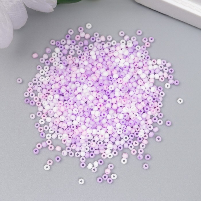Бисер стекло 11/0  Бисер стекло 11/0 "Матовый. Меланж сиреневый" 10 гр