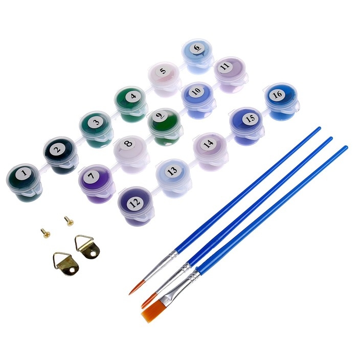 Картина по номерам на холсте с подрамником «Гортензии», 20х30 см Картина по номерам на холсте с подрамником «Гортензии», 20х30 см