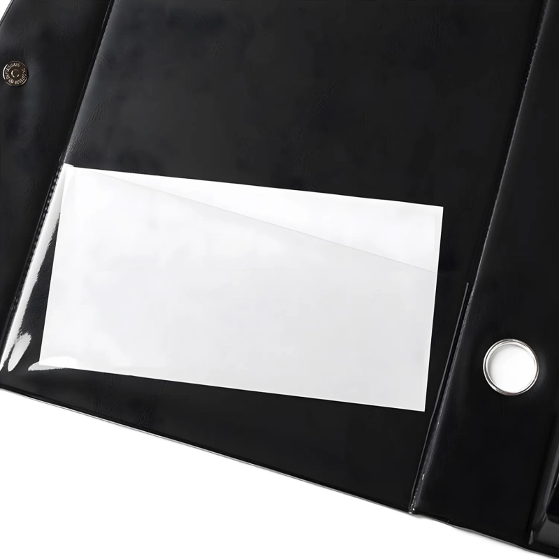 Короб архивный Comixс металлическим зажимом и карманом черный, А1236