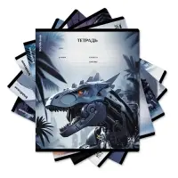 Тетрадь 24 листа в клетку ErichKrause Techno Dino, МИКС