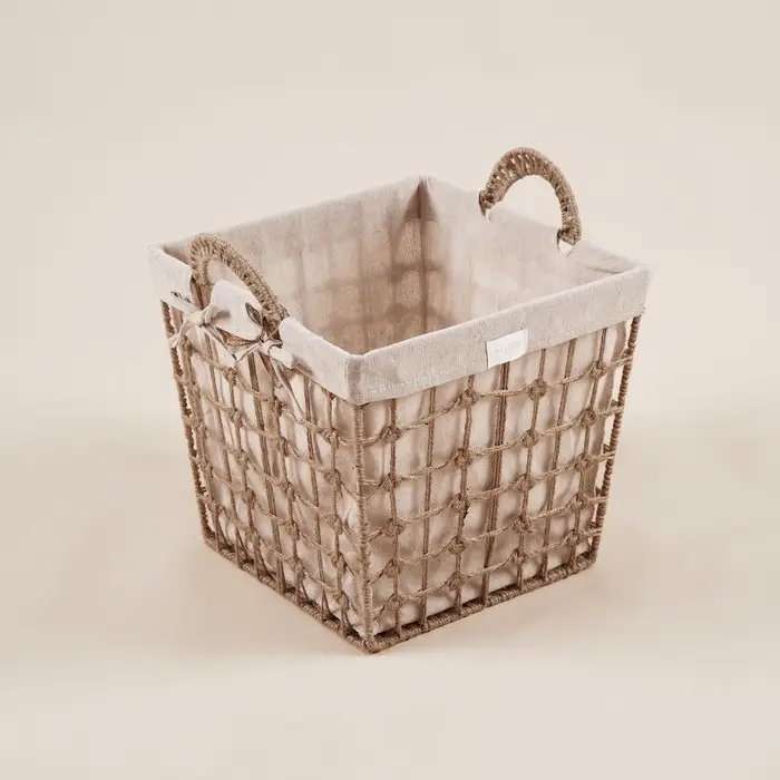 Корзина для хранения SL Home, ручное плетение, с ручками, квадратная, джут, 39×39×41,5 см Корзина для хранения SL Home, ручное плетение, с ручками, квадратная, джут, 39×39×41,5 см