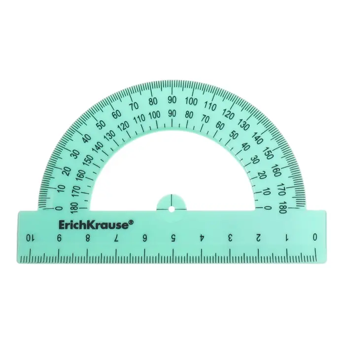Транспортир 180°/10см, ErichKrause, Pastel Bloom, микс Транспортир 180°/10см, ErichKrause, Pastel Bloom, микс