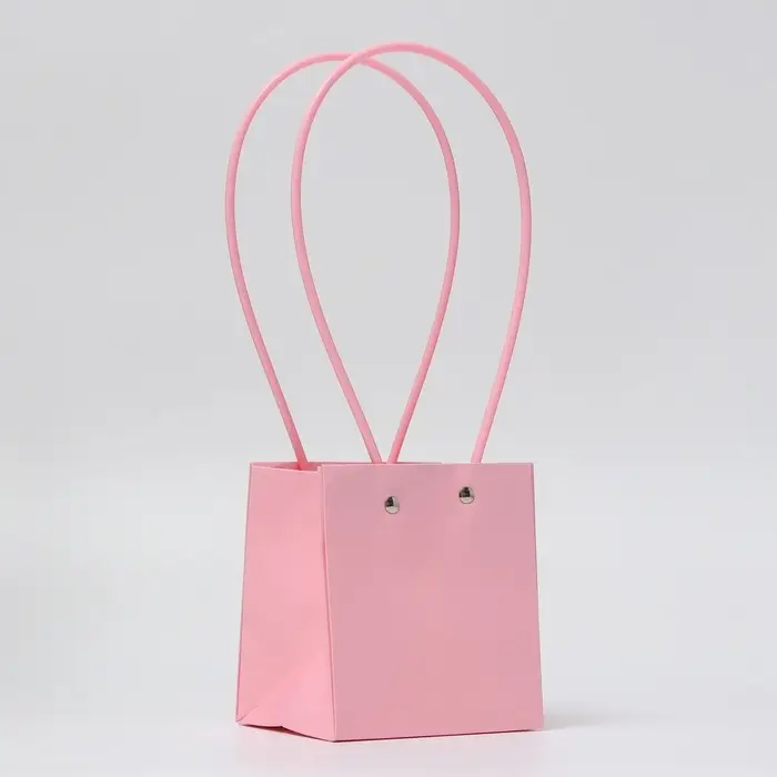 Сумка для цветов, квадратная, розовая, влагостойкая, 13&times;12&times;12 см