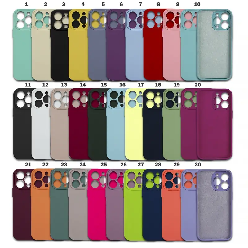 Чехол для iPhone 13 Pro Silicone Сase APL WS (закрытый низ+камера) без лого