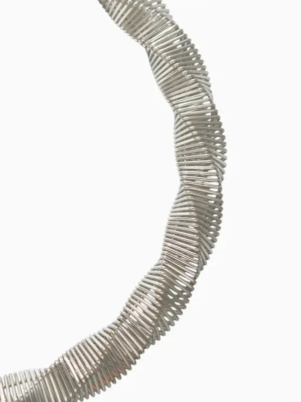 Чокер &laquo;Кручёный Обруч&raquo;, цвет серебро