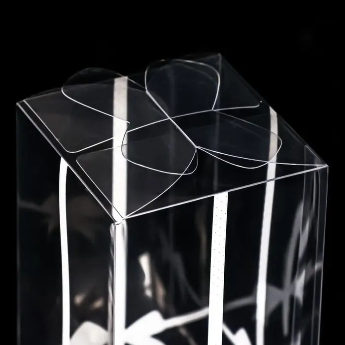 Складная прозрачная коробка из PVC, для упаковки подарков, «Бант в горошек», 12×7×7 см Складная прозрачная коробка из PVC, для упаковки подарков, «Бант в горошек», 12×7×7 см