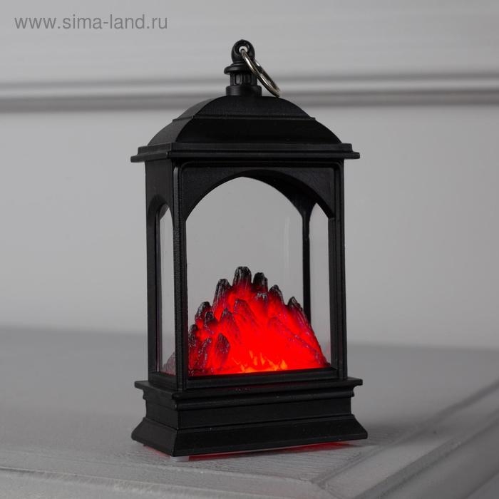 Светодиодная фигура «Камин» 7 × 13 × 4 см, пластик, батарейки AG13х3 (в комплекте), свечение красное