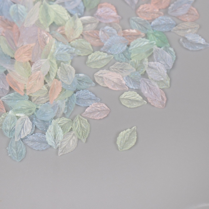 Декор для творчества акрил Декор для творчества акрил "Листик" светится в темноте, меняет цвет набор 250 шт 0,8х0,5 см 107140