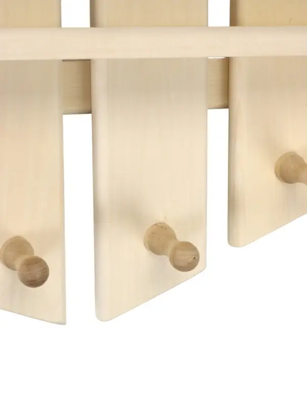 Полка - вешалка для бани и сауны &laquo;Рассвет&raquo;, 52&times;5&times;50 см, дерево, 4 крючка