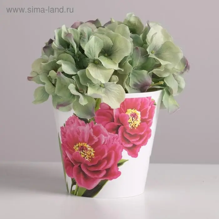 Кашпо для цветов «Пионы», 0,8 л, 11 х 12 см Кашпо для цветов «Пионы», 0,8 л, 11 х 12 см