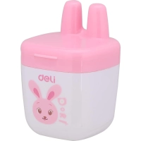 Точилка ручная Deli ER01300, 1 отверстие, с контейнером, пластик, ассорти